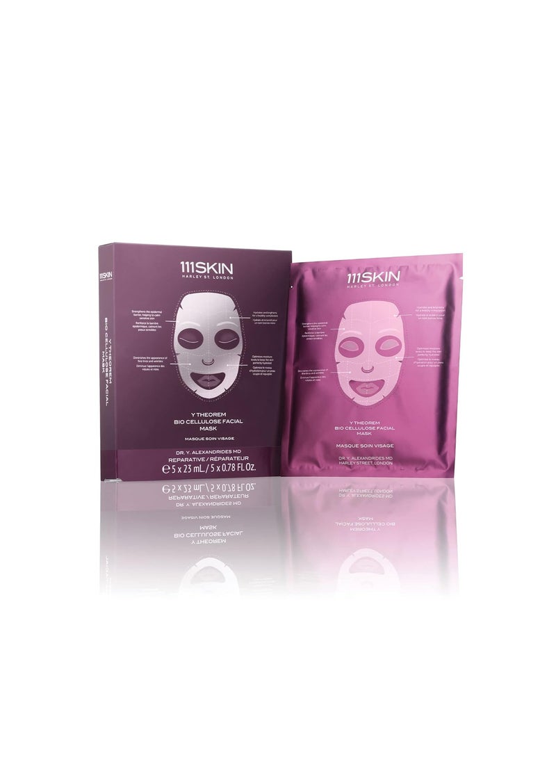 111SKIN 111SKIN Y Theorem Bio Cellulose Facial Mask  Repair Rest  Rejuvenate Skin  Set of 5 078 oz each 