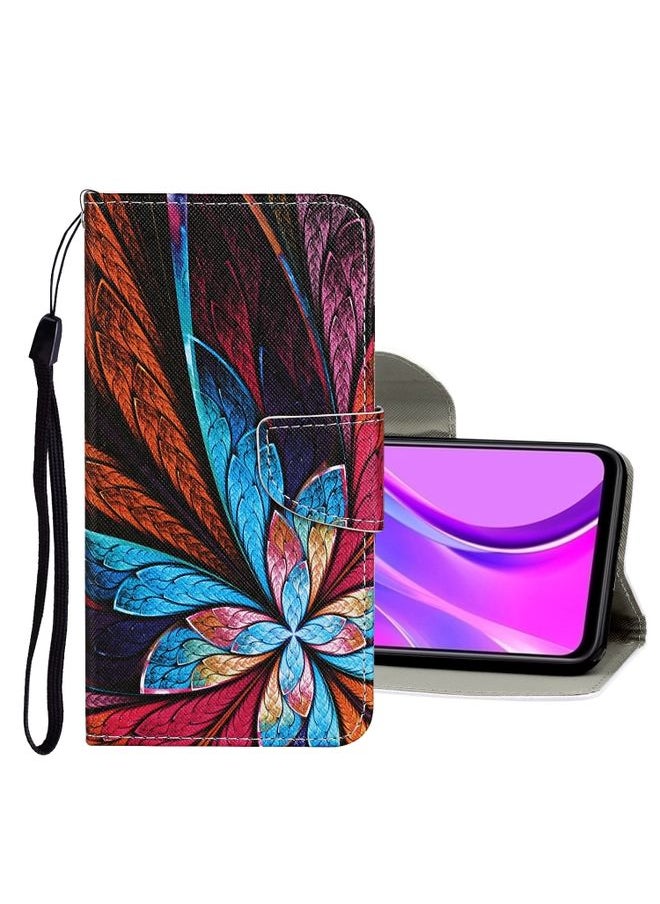 HuHa Case Cover For Xiaomi Redmi 9C Colored Drawing Pattern Horizontal Flip Leather Case with Holder & Card Slots & Wallet Oil Painting 