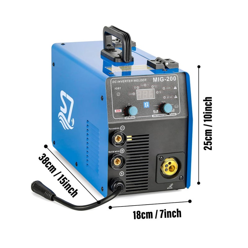 S7 MIG Welder with Gas and Gasless Capability, Knob-Control MIG Welding Machine for Beginners and DIY Home Workshop, Flux Core & Gas MIG Welder - Image 4