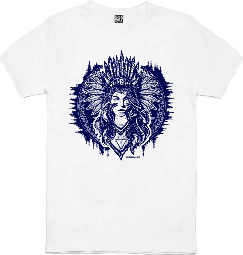 روك اند رول Big Chief, Indian Girl White, Eagle of the Sky Men's 3-Piece Eco Pack T-Shirt