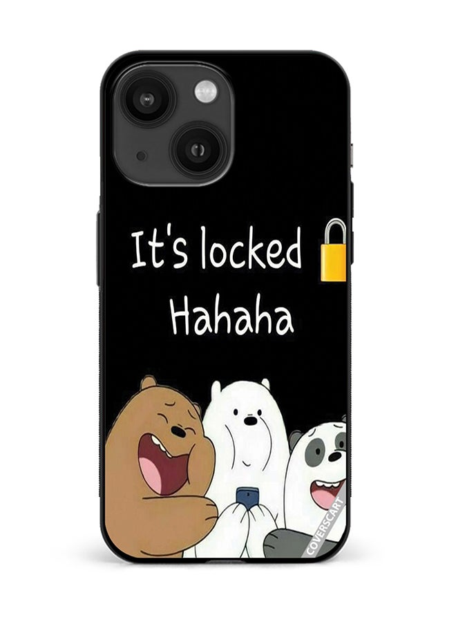 COVERSCART Protective Case Cover For Apple iPhone 15 Bare Bears Design Black