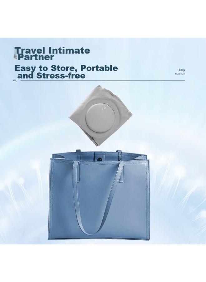 Ta Inflatable Pillow, Travel Pillow, Press-to Portable Lumbar Pillow, Backrest Cushion, Airplane Travel Essential, Hugging Pillow, Nap Pillow, Gray - Image 3