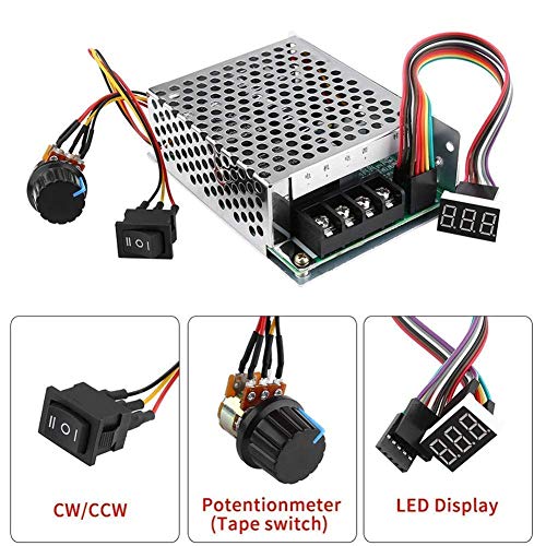 Puly PWM DC10-55V 12V 24V 36V 48V 60A PWM DC Motor Speed Controller Reversible Switch Set DC Brush Motor Tools Accessories Supplies - Image 2
