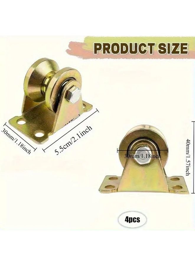 Heavy Duty Steel V Groove Pulley System 4pcs Industrial Grade Noise Reducing - Image 4