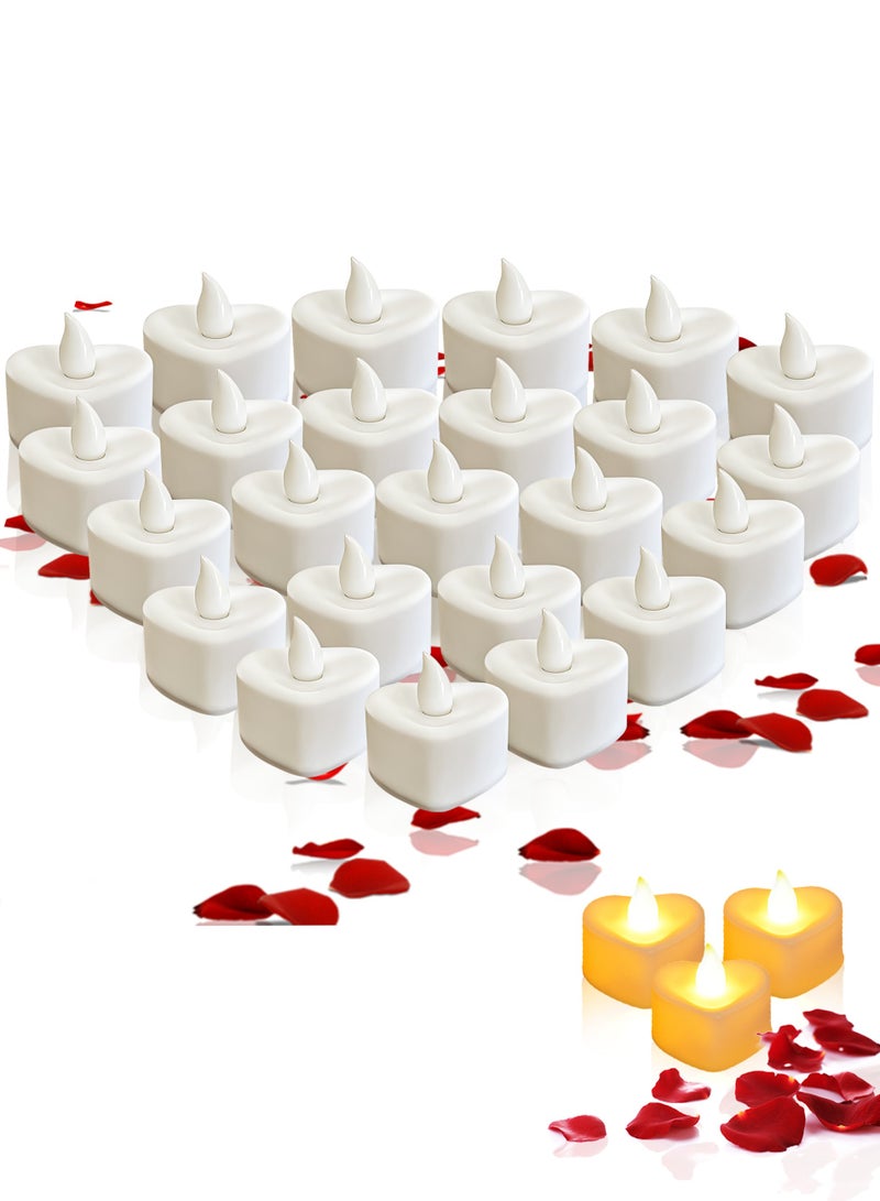 Bluelans 24Pcs LED Candles Light with 2000 Artificial Rose Petals for Romantic Decoration for Special Evening Outfits,Wedding Anniversaries or Table Decorations  - Image 1