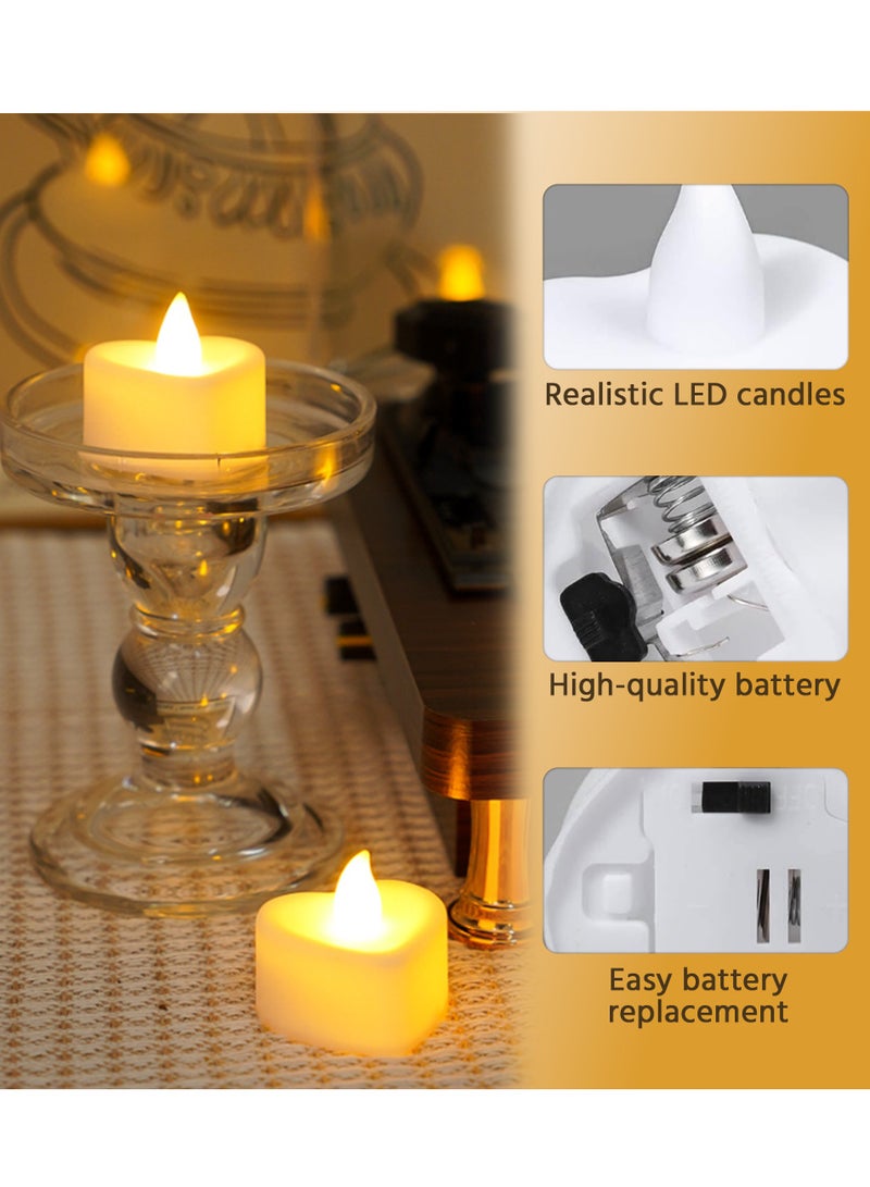Bluelans 24Pcs LED Candles Light with 2000 Artificial Rose Petals for Romantic Decoration for Special Evening Outfits,Wedding Anniversaries or Table Decorations  - Image 3