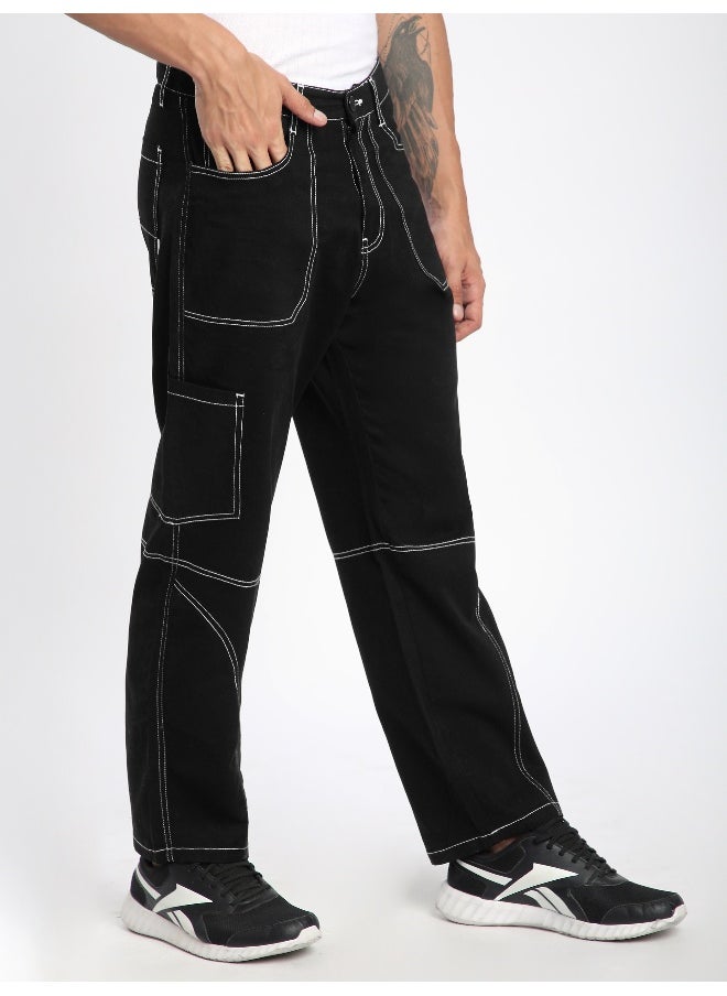 Black Patch Pocket Contrast Stitch Cargo Pants - pzsku/ZD1DF2950A6B8C2237E2DZ/45/_/1738413917/d0987274-e814-43e0-8b56-aefedaeff357