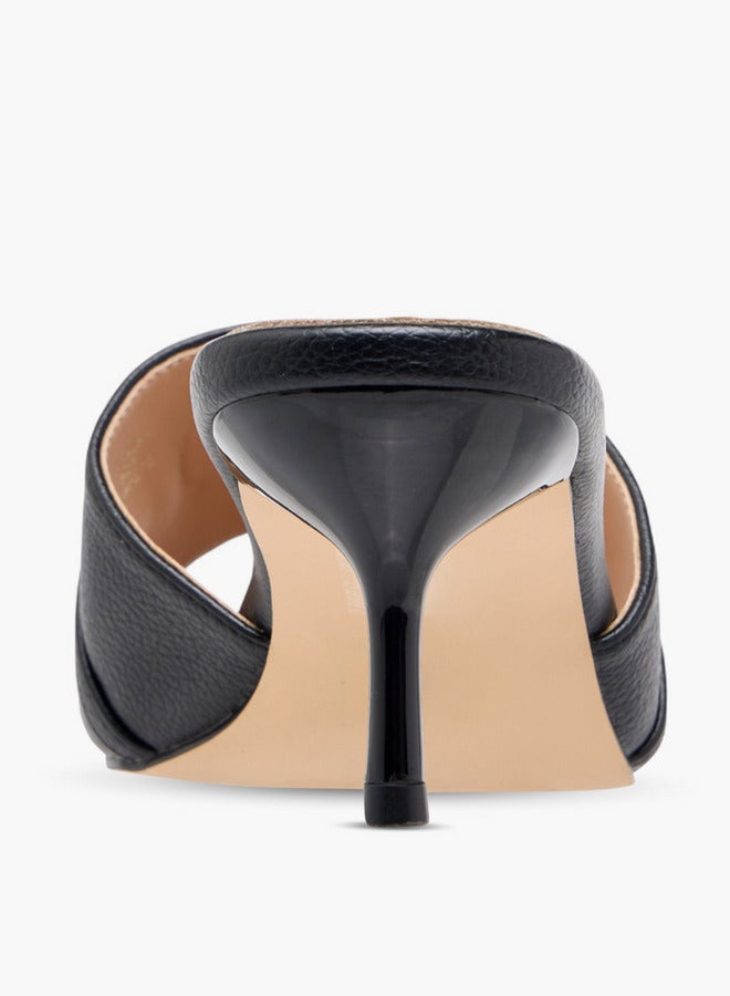 Flora Bella By Shoexpress Women Metal Accent Slip-On Sandals with Stiletto Heels  - Image 5