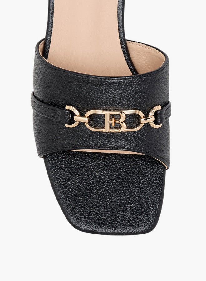Flora Bella By Shoexpress Women Metal Accent Slip-On Sandals with Stiletto Heels  - Image 4