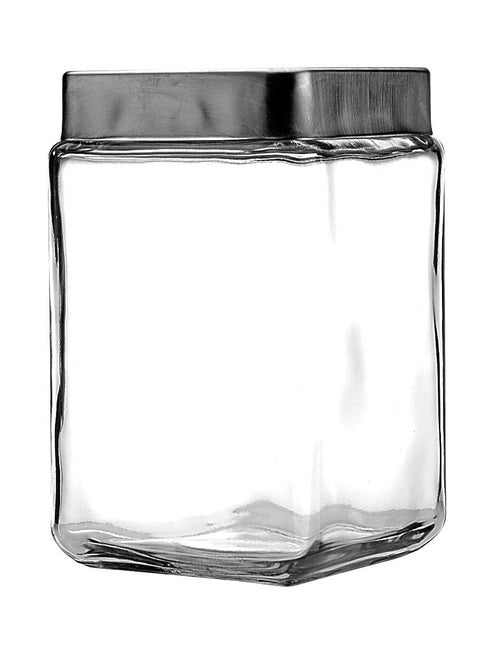 Anchor Hocking 15Quart Stackable Jars with Brushed Aluminum Lid Set of 6