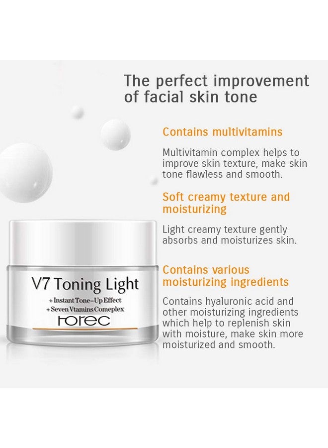 بيو أكوا كريم V7 Toning Light Cream للمكياج الكسول، مركب متعدد الفيتامينات، الشوفان، حمض الهيالورونيك، مرطب، 50 جرام - Image 2