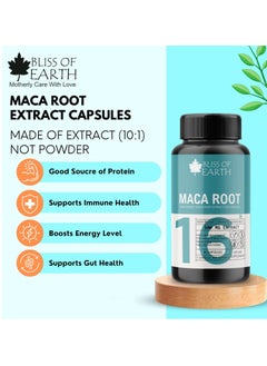 BLISS OF EARTH Maca Root Extract Capsules and Spirulina Supplement Capsules For Men and Women 500mg High Potency Root Extract 60 Veg Capsules For Pre Workout Energy Stamina and Endurance  - Image 4