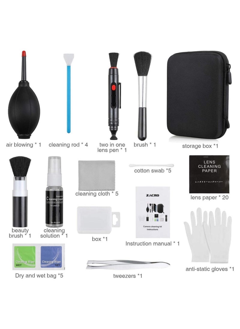 Generic - Camera Cleaning Kit, Professional Camera Lens Cleaning Kit, for Cleaning Grease, Fingerprints, Stains and Dirt on Camera Lenses, Microscopes, Telescopes, Glasses and Other Precision Lenses - Image 1