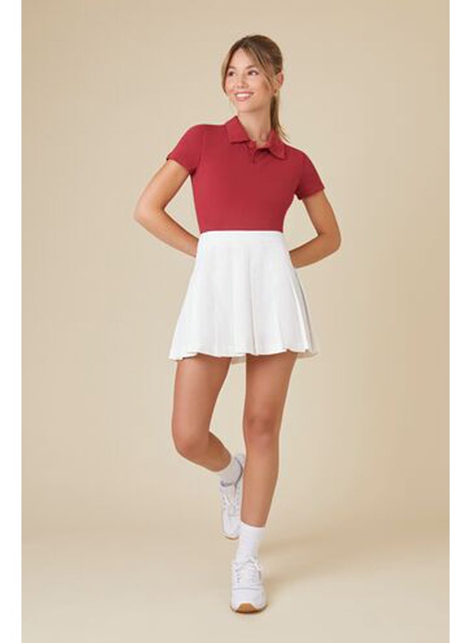 FOREVER 21 Cropped Jersey-Knit Polo Shirt - Image 4