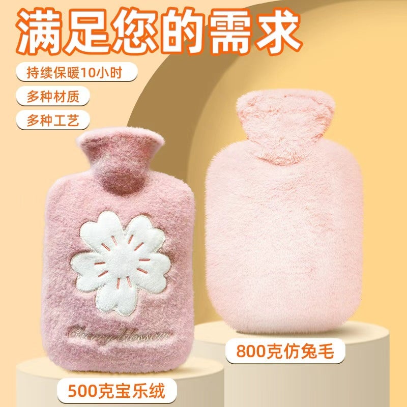 Thickened Fashion Warm Water Bag Creative Explosion-Proof Large Hand Warmer Winter Warm Belly Cute Water Filling Water Bag - Image 2