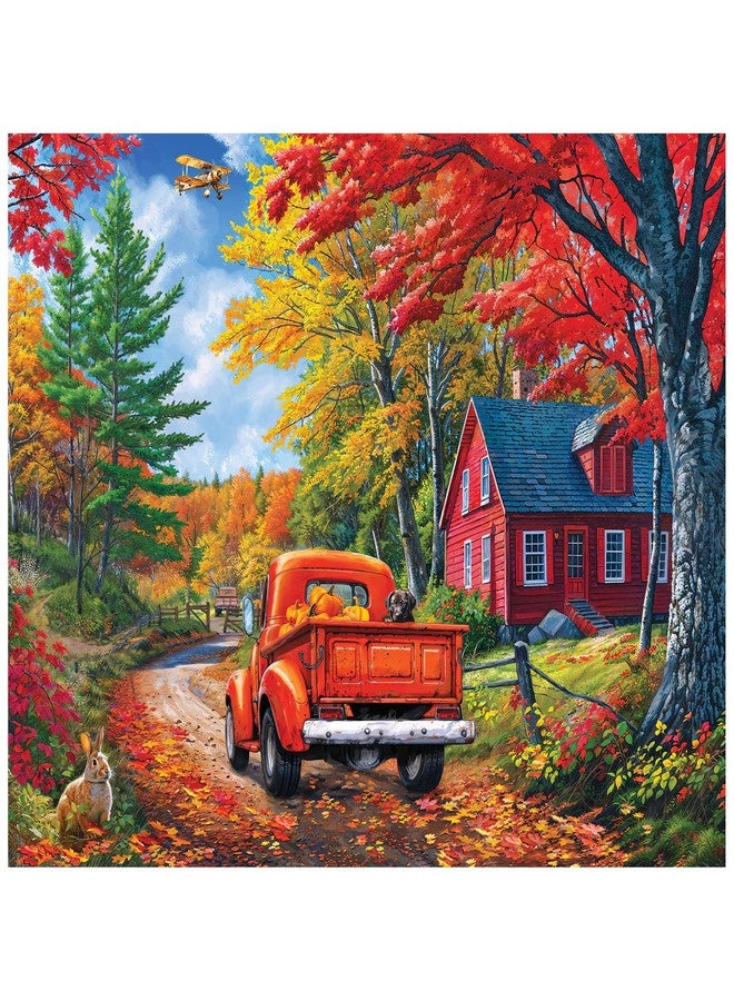 Rose Art RoseArt - Kodak - Maine Road 350 Piece Jigsaw Puzzle, Scenic Autumn Landscape Puzzle for Adults - Image 1