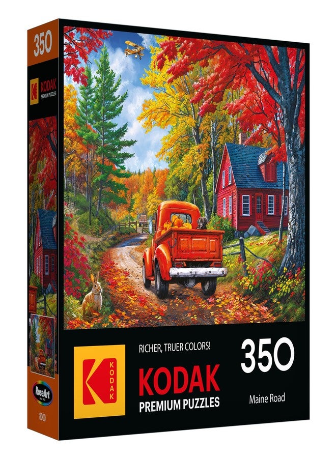 Rose Art RoseArt - Kodak - Maine Road 350 Piece Jigsaw Puzzle, Scenic Autumn Landscape Puzzle for Adults - Image 2