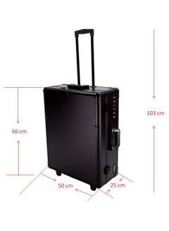 MAYLAN Makeup Vanity Mirror Stand Trolley Case with LED lights Black  - Image 4