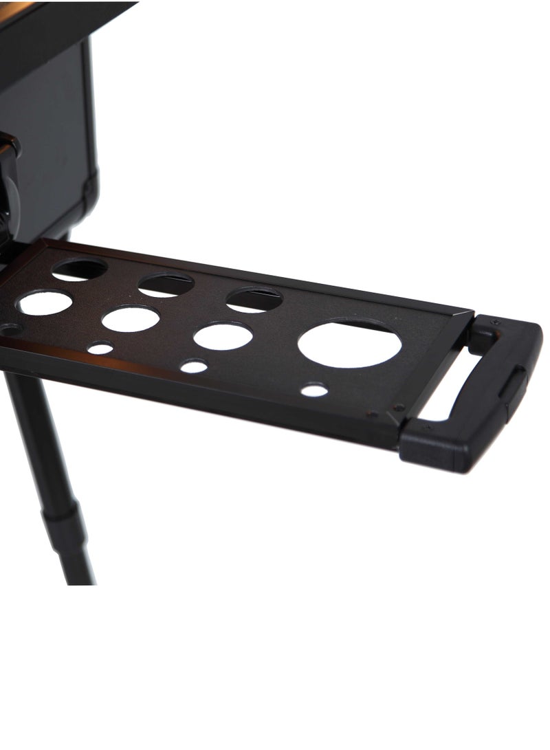 Generic Makeup Vanity Mirror Stand Trolley Case with LED lights Black  - Image 2