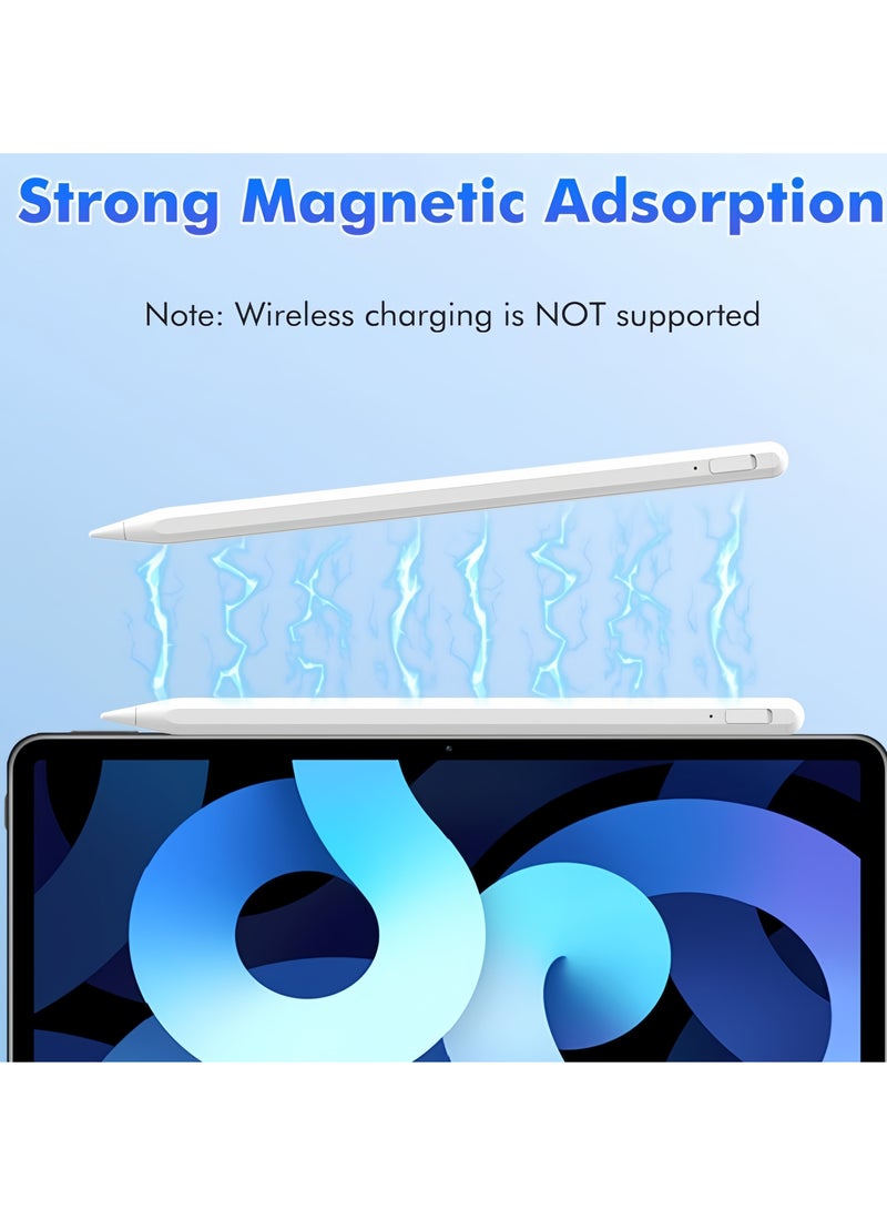 Stylus Pen  for iPad 9th10th Gen generation iPad Pen with 14-minute Fast Charging  Palm Rejection For Apple iPad 2018 and Later White - Image 5