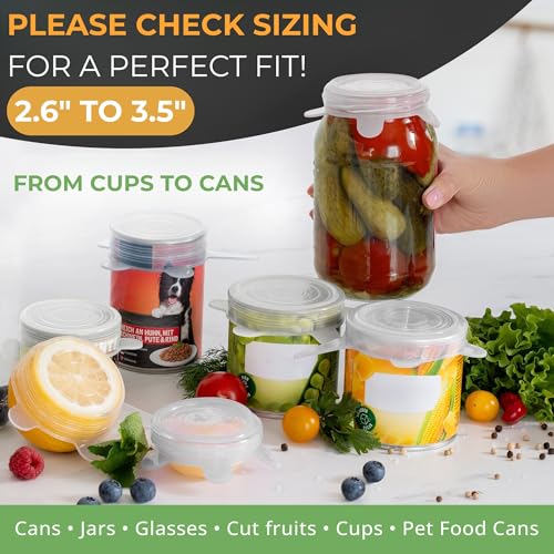 Orblue Silicone Stretch Lids 6-Pack Small for Fresh Food Storage - Seal in Flavors, Keep Food Fresh and Reduce Waste Transparent - Image 3