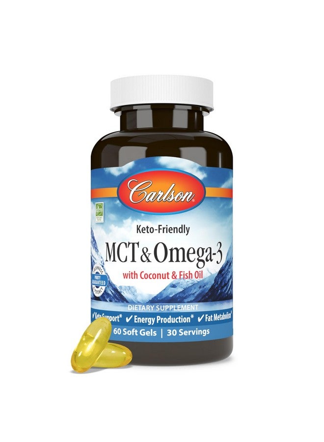 Carlson كارلسون - MCT وأوميغا-3، زيت جوز الهند، أحماض كابريليك وكابريكي، EPA وDHA، إنتاج الطاقة، استقلاب الدهون وصحة الدماغ، 60 كبسولة لينة - Image 5