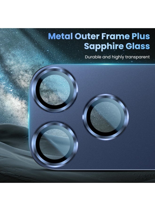 TIGER Compatible with iPhone 17 Pro Max Camera Lens Protector – [Not Easy to Break] [Strong Adsorption] [Case-Friendly] Premium Metal Tempered Glass Rear Camera Screen Cover, Ultra HD Transparent, Anti-Scratch, Anti-Fingerprint Lens Guard for Full Camera Protection and Clear Photography – Deep Blue - Image 5