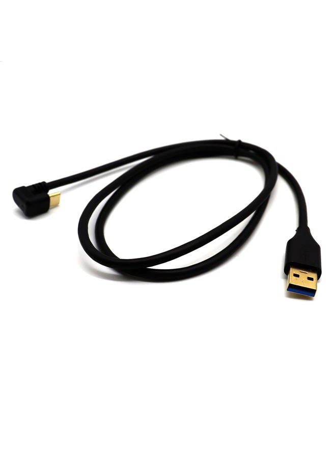 AWADUO 3.0 USB U Shaped USB C Cable, Type C Male 180 Degree to USB 3.0 Male Cord Car Data Cable, 24/28AWG 180 Degree USB C Charging Cables for Galaxy S9/S9＋/Note 9(1M) - Image 2