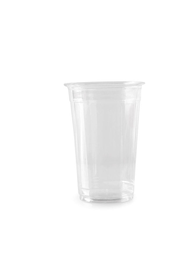 كوب 16oz 500cc من البلاستيك الشفاف PET للمشروبات الباردة للاستخدام المثالي لعصائر الحفلات مع غطاء شفاف