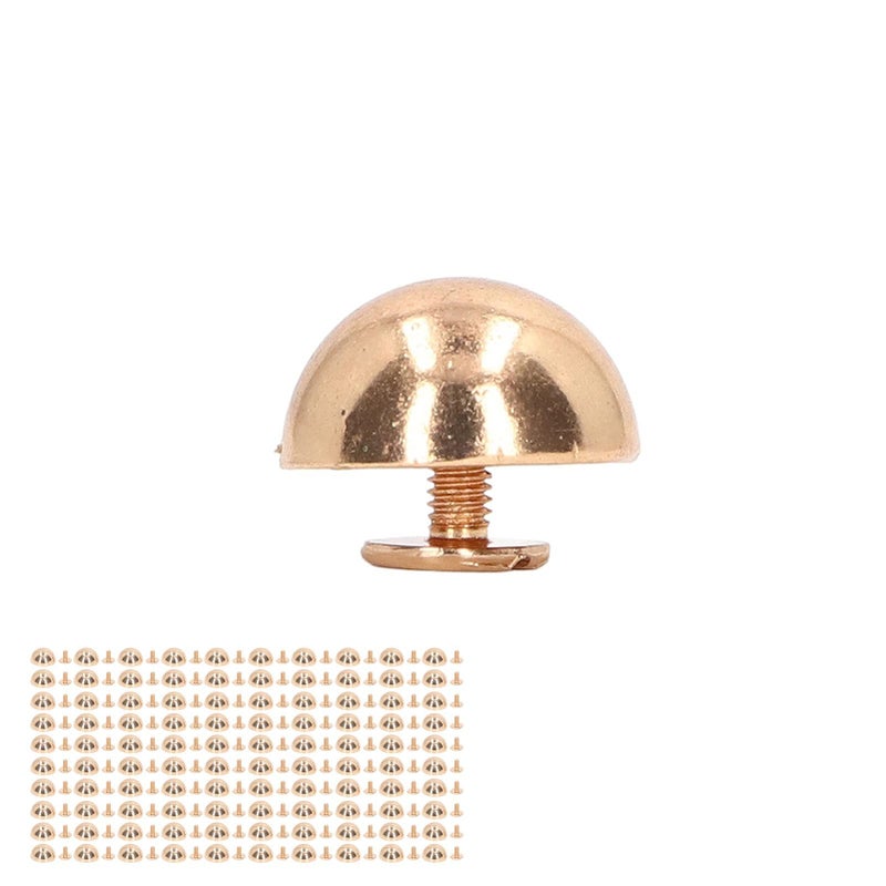 Gold Round Head Mushroom Rivets 12mm High Hardness Alloy 100 Sets For Punk Clothing - Image 5