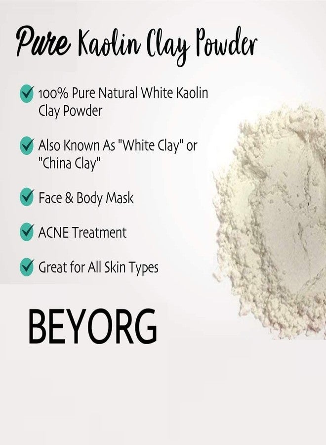 BEYORG Kaolin Clay Powder & Moroccan Rhassoul Clay Powder For Blemishes, Pimple-free, Natural Face Pack, Skin Care Treatment - Image 2