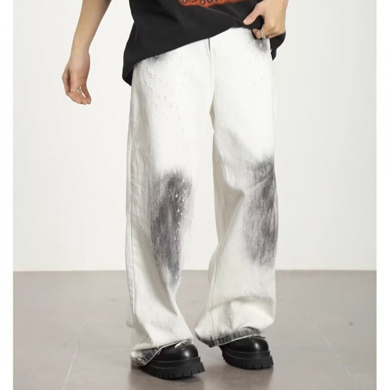 Unisex Classic Denim Jeans Loose Fit Daily Outdoor Wear - Image 2