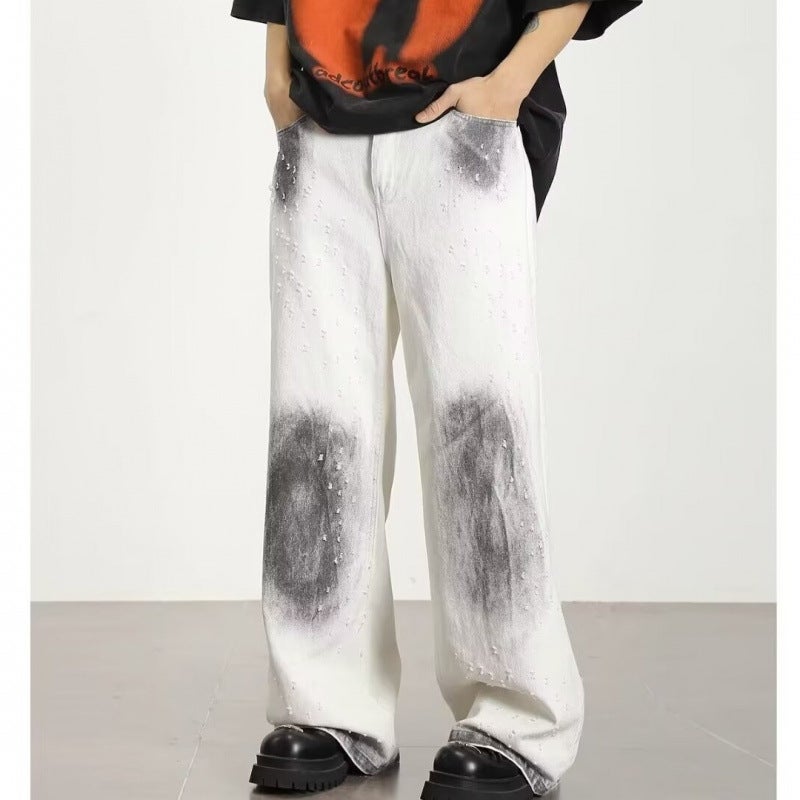 Unisex Classic Denim Jeans Loose Fit Daily Outdoor Wear - Image 4