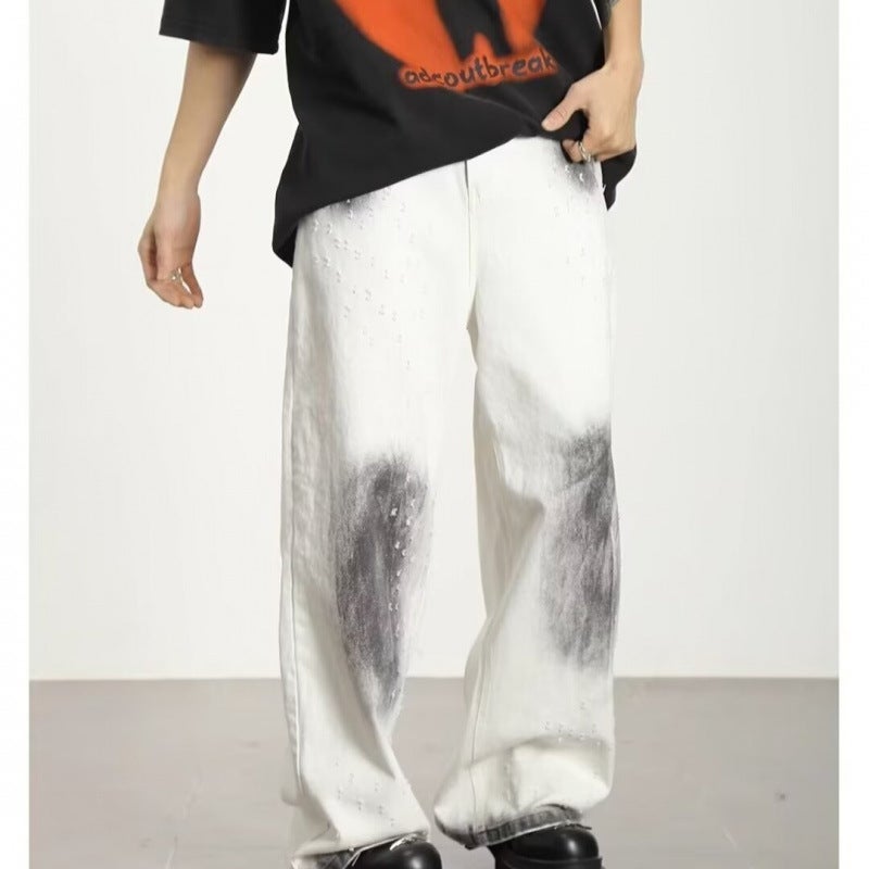 Unisex Classic Denim Jeans Loose Fit Daily Outdoor Wear - Image 3