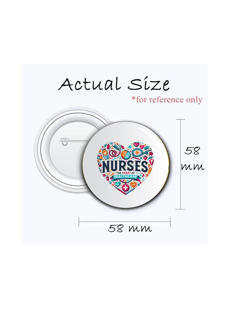 PRINTSHOP4ME International Nurse Day Button Badge-Lightweight,Quality Pin For Nurses|Ideal For Events,Gatherings&Daily Wear|Great For Medical Events,Gifts&EveryDay Use - Image 2
