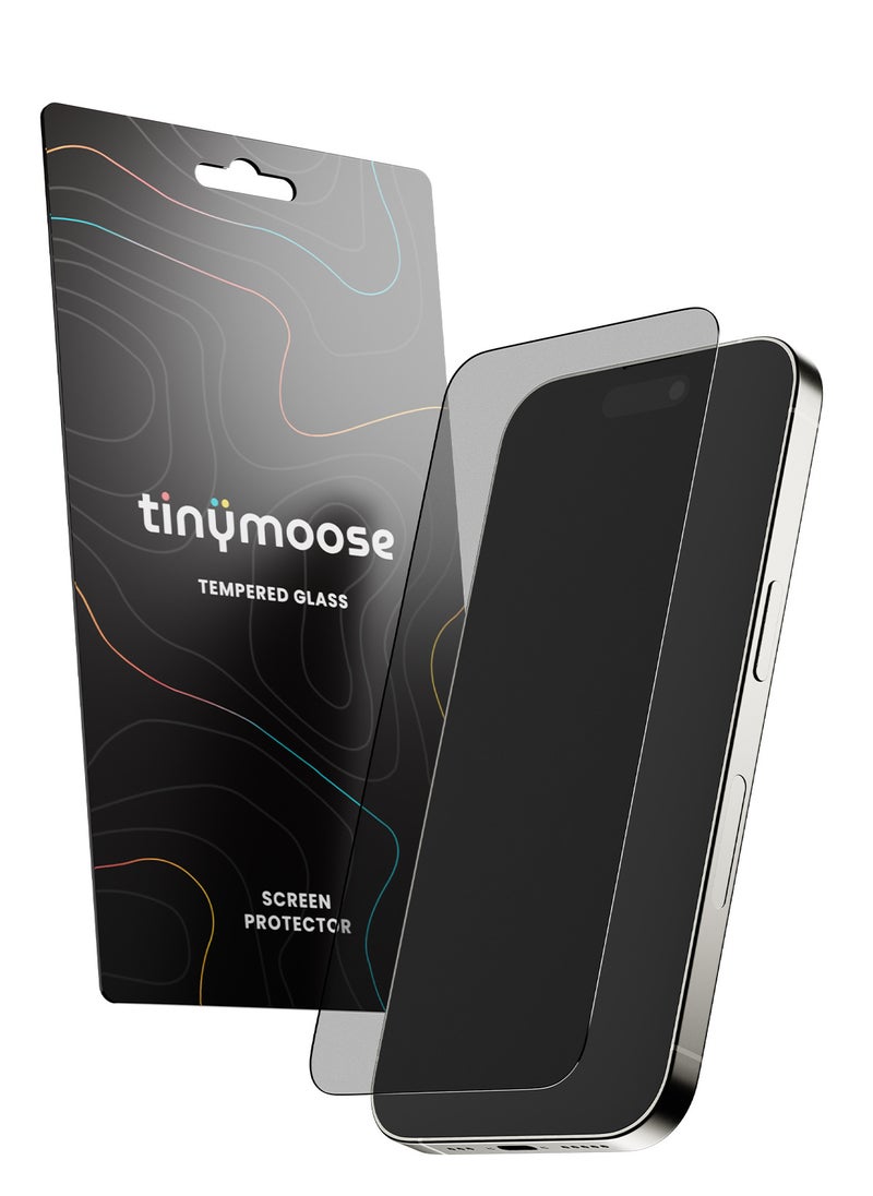 TinyMoose 2 Piece Ultra High Clarity Tempered Glass Screen Protector for iPhone 15 Pro Max  - Image 1