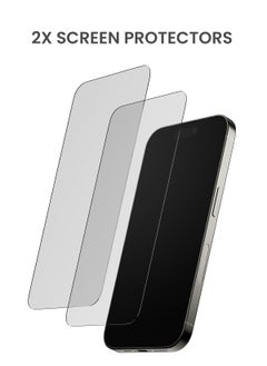 TinyMoose 2 Piece Ultra High Clarity Tempered Glass Screen Protector for iPhone 15 Pro Max  - Image 2