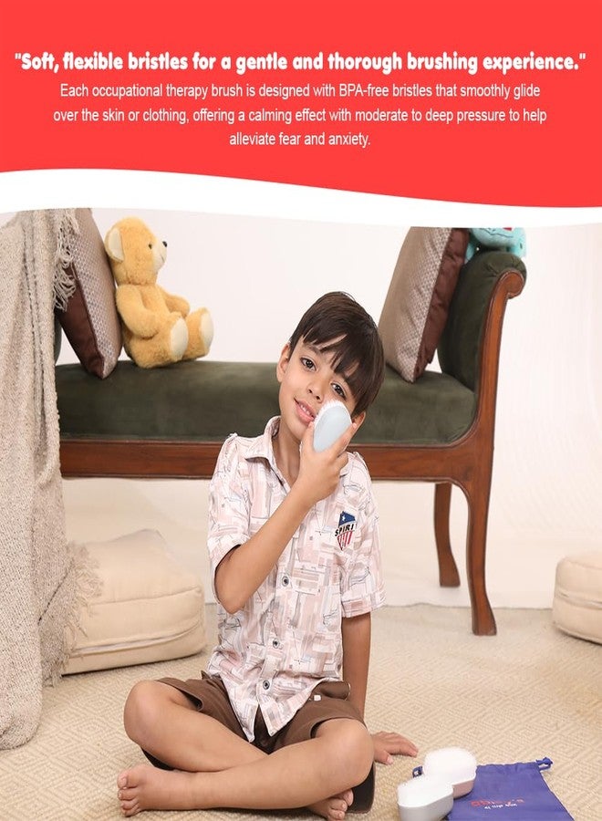 فرشاة العلاج بالضغط من أبلي، دعم المعالجة الحسية، تحفيز الضغط المتوسط إلى العميق (رمادي) - Image 5