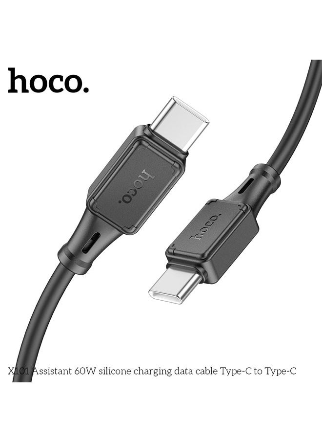 Cable Type-C to Type-C “X101 Assistant” PD 60W fast charge Black