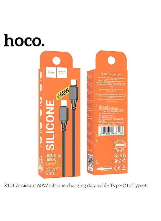 Cable Type-C to Type-C “X101 Assistant” PD 60W fast charge Black