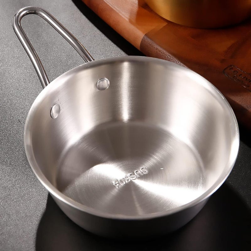 Dadamong 2Pcs Makgeolli Bowls 304 Stainless Steel Korean Traditional Bowls Round Rice Bowl Wine Cup with Handle Hiking Soup Dish Food Bowl Camp Cup Large 20oz 55inch Silver - Image 5