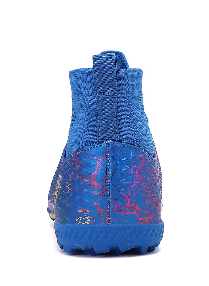 SKY WING Men and Women Soccer Shoes Adults IC or IN Flat Soccer Cleats Elastic High-collar Knit Design Lightweight Training Football Shoes - Image 4