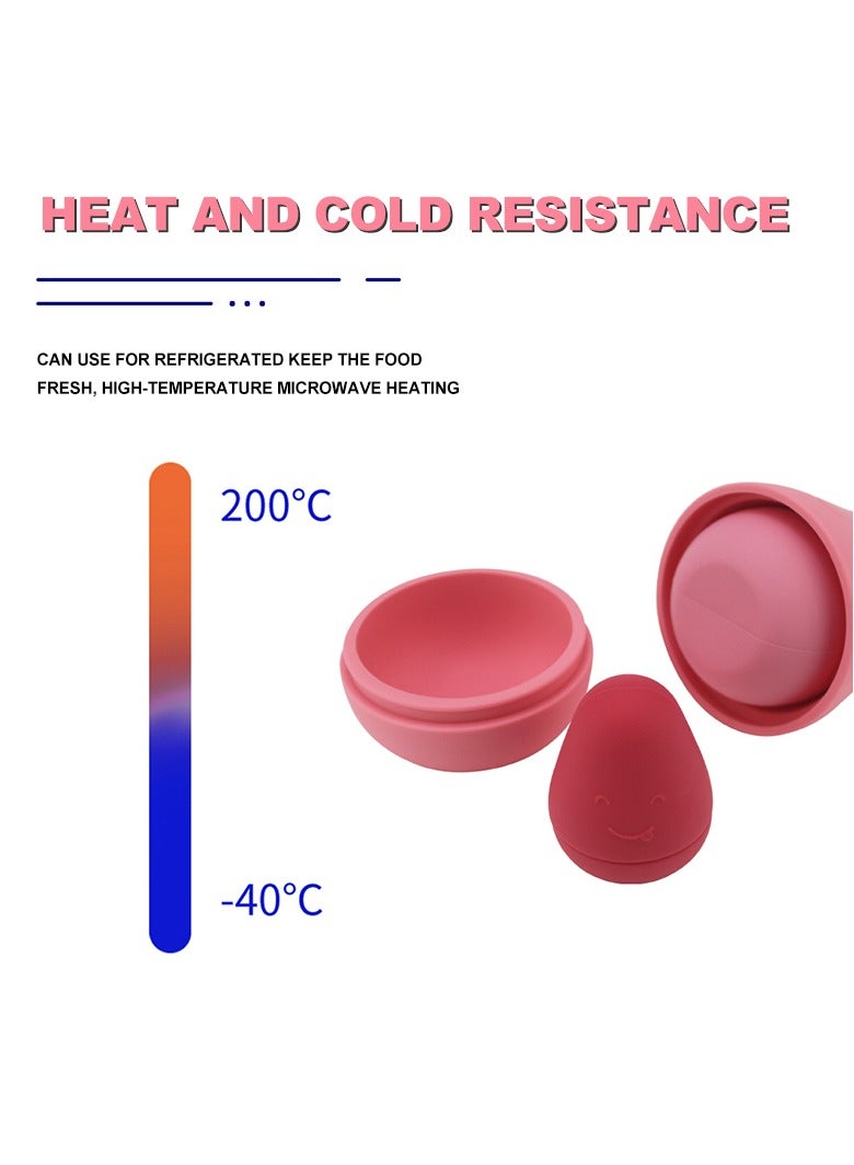 تويسو لعبة تكديس الأفوكادو المصنوعة من السيليكون من تويسو للأطفال والرضع - خالية من مادة BPA وآمنة 100%، مجموعة ألعاب تعليمية مكونة من 4 قطع باللون الوردي - Image 5