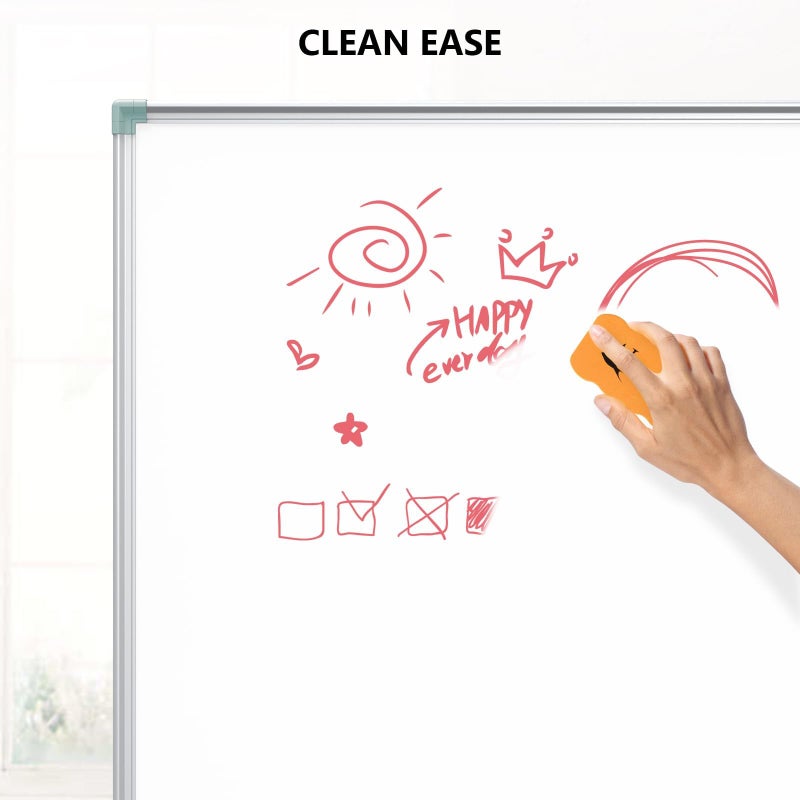 Lockways Magnetic Dry Erase Board, 36 x 24 Inch Magnetic Whiteboard White Board, 1 Dry Erase Markers, 2 Magnets for School, Home, Office - Image 2