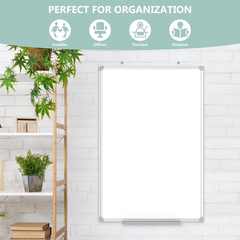 Lockways Magnetic Dry Erase Board, 36 x 24 Inch Magnetic Whiteboard White Board, 1 Dry Erase Markers, 2 Magnets for School, Home, Office - Image 4