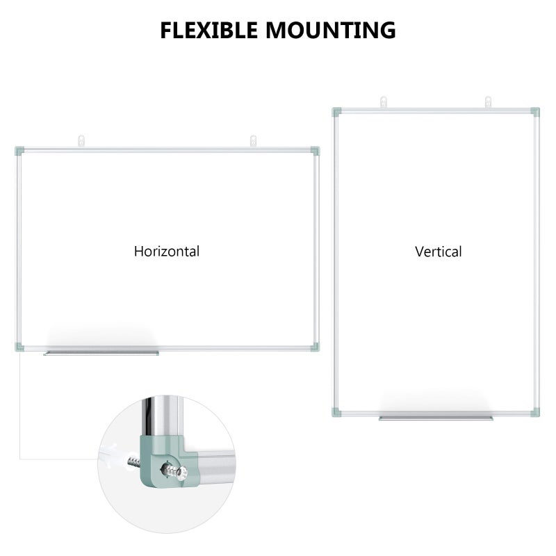 Lockways Magnetic Dry Erase Board, 36 x 24 Inch Magnetic Whiteboard White Board, 1 Dry Erase Markers, 2 Magnets for School, Home, Office - Image 3