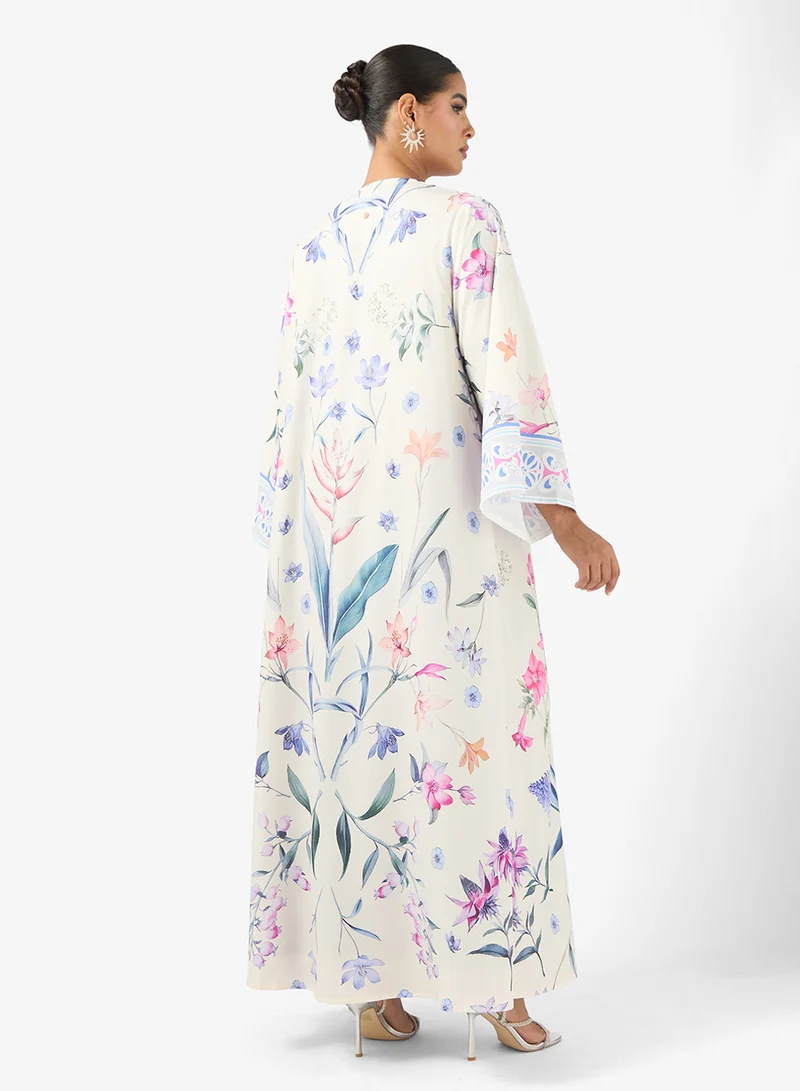 Khizana Printed Abaya