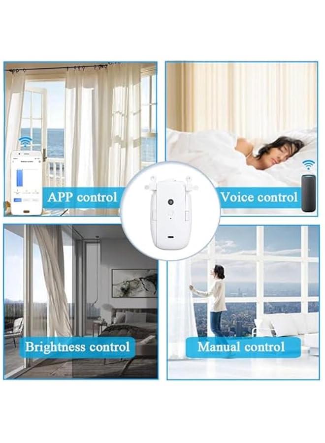 Automatic Curtain Opener, Quiet Type C Charging Smart Motor with Remote Control for Roman Rod, T Rail, U Rail - Image 4