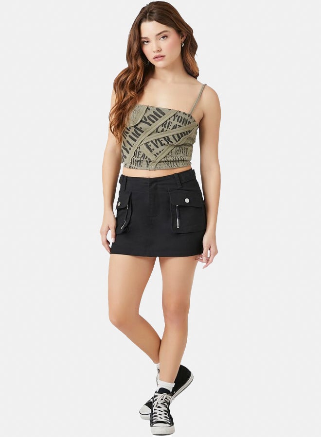 FOREVER 21 Reworked Lace-Up Cropped Cami - Image 1