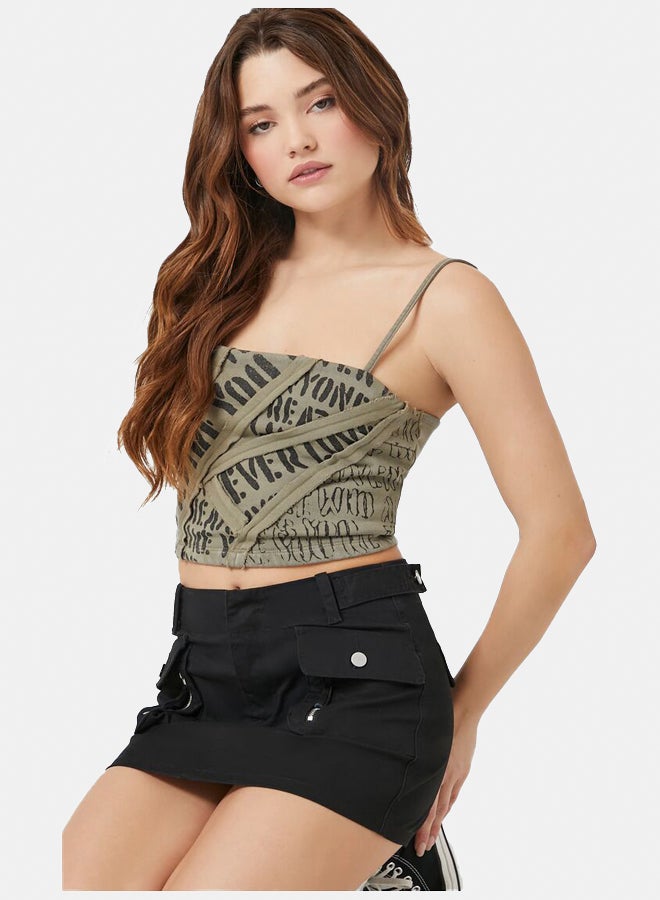FOREVER 21 Reworked Lace-Up Cropped Cami - Image 4